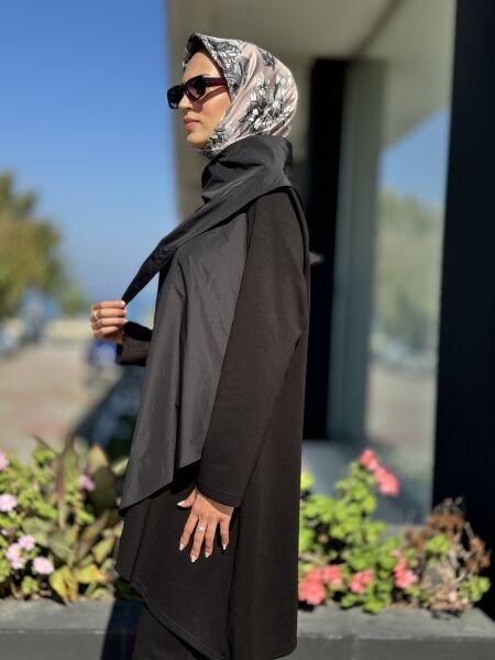 Almarwah Siyah Tunik Pantolon Takım 202668