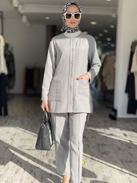 Qupra Kapitone Ceket Pantolon Takım QAV52089