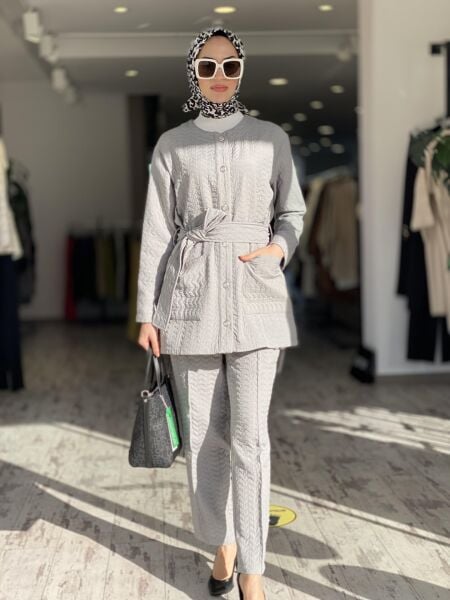 Qupra Kapitone Ceket Pantolon Takım QAV52089