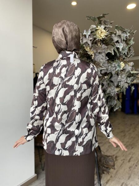 Almarwah Desenli Saten Gömlek 101975