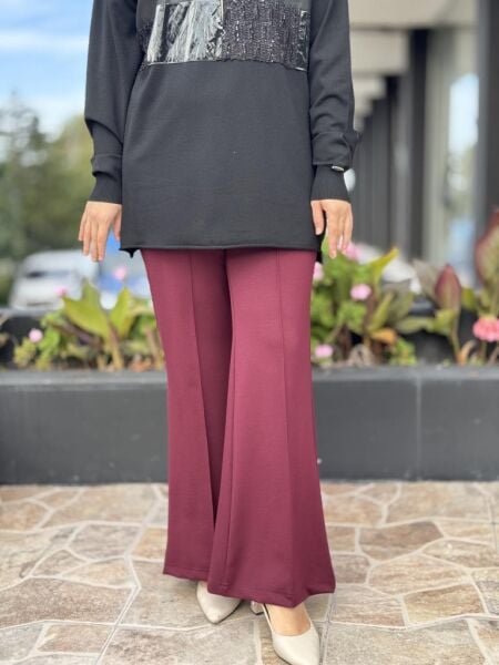 Misswhence Önü Nervür Detaylı Örme Pantolon 38105