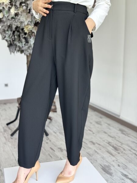 Ghisa Yüksek Bel Çizgili Pantolon 8542