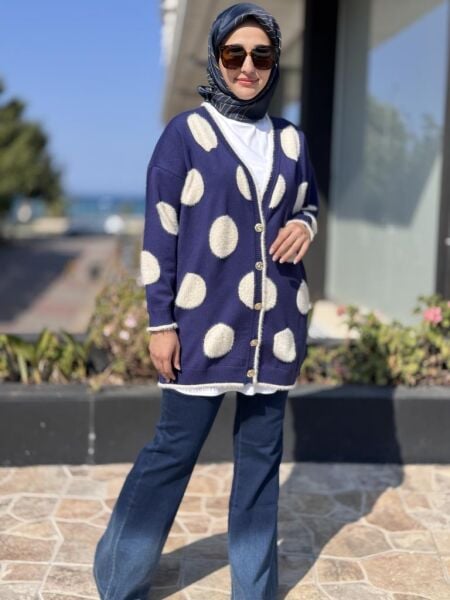 Ghisa Puantiyeli Triko Hırka 3085