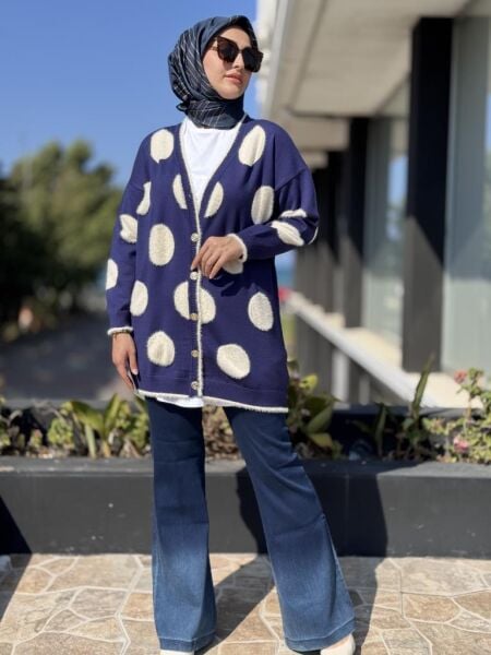 Ghisa Puantiyeli Triko Hırka 3085