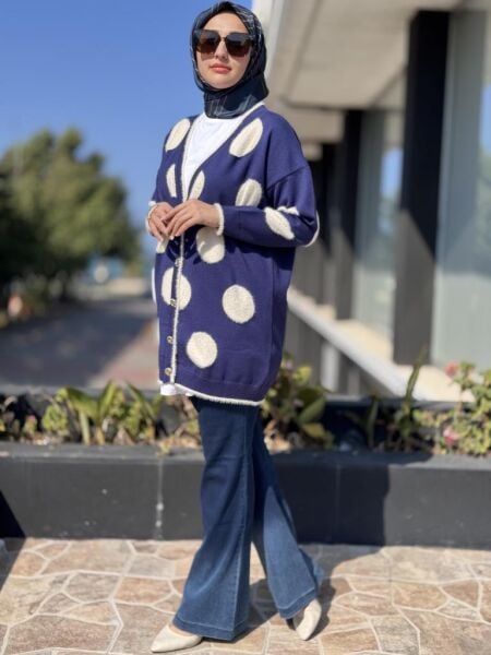 Ghisa Puantiyeli Triko Hırka 3085