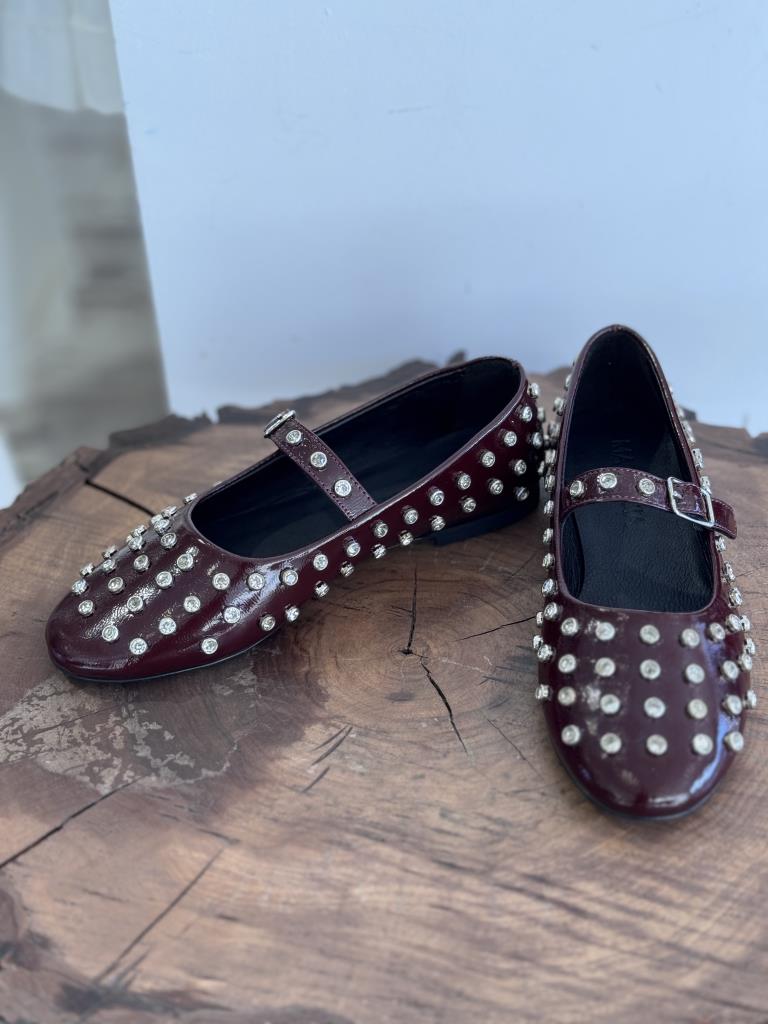 Majensia Kristal Taşlı Deri Babet 151228