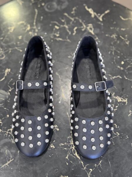 Majensia Kristal Taşlı Deri Babet 151228 BEJ - 38