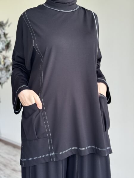 Ghisa Penye Tunik Şalvar Pantolonlu Takım 4691