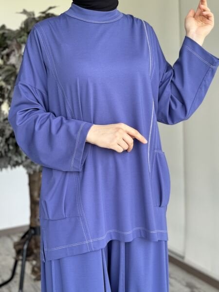 Ghisa Penye Tunik Şalvar Pantolonlu Takım 4691