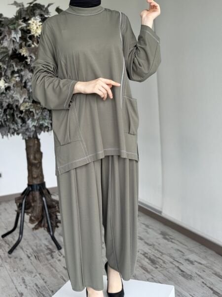 Ghisa Penye Tunik Şalvar Pantolonlu Takım 4691
