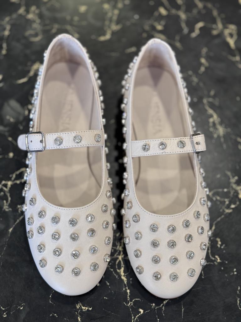 Majensia Kristal Taşlı Deri Babet 151228 BEJ - 37