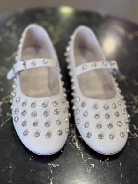 Majensia Kristal Taşlı Deri Babet 151228 BEJ - 40