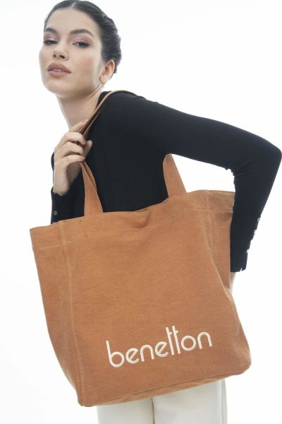 Benetton Kanvas Omuz Çantası BNT1106 TURUNCU