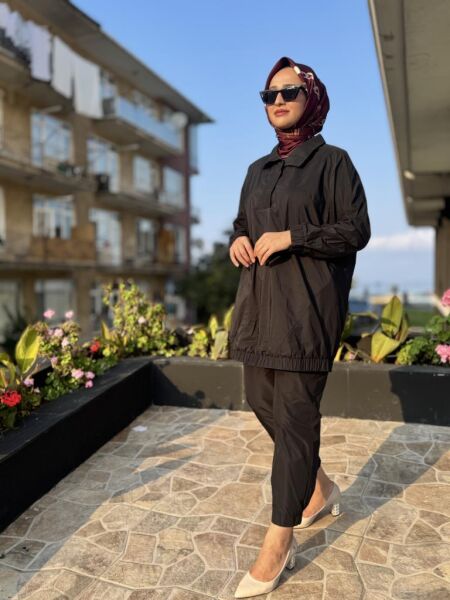 Almarwah Krinkıl Önü Yarım Çıtçıtlı Tunik /Sweat 102192