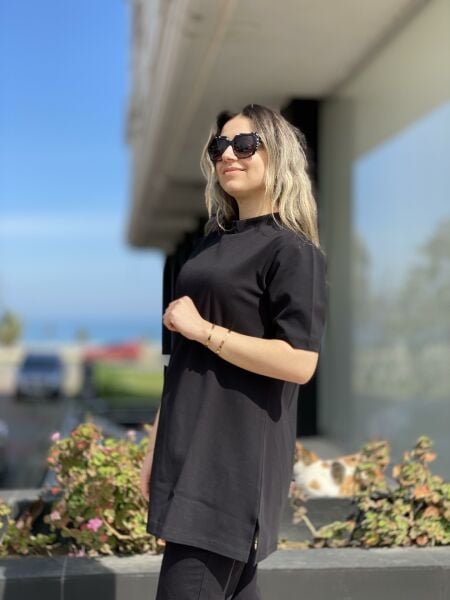 Ghisa Bisiklet Yaka Kısa Kol Penye İçlik/Tunik G4478 TAŞ - 1