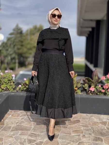 Misswhence Dantelli Etek Bluz Takım 38219