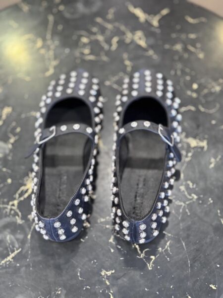 Majensia Kristal Taşlı Deri Babet 151228 SİYAH - 40