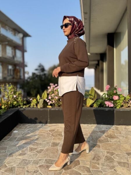 Almarwah 3 lü Gömlek Bluz Pantolon Takım 202654