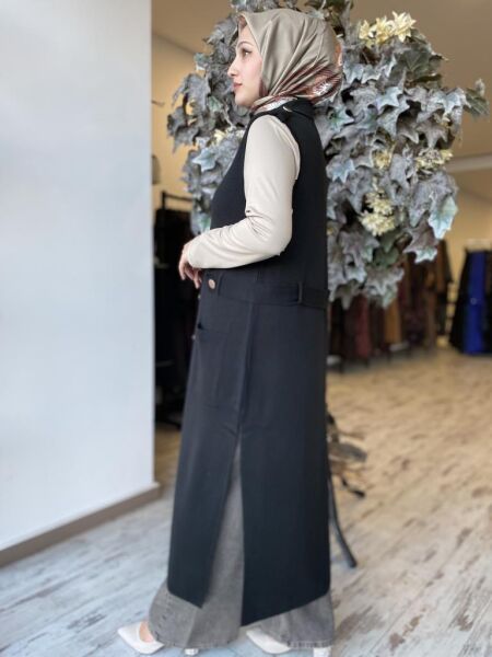 Ghisa Düğme Detaylı Triko Yelek 3943