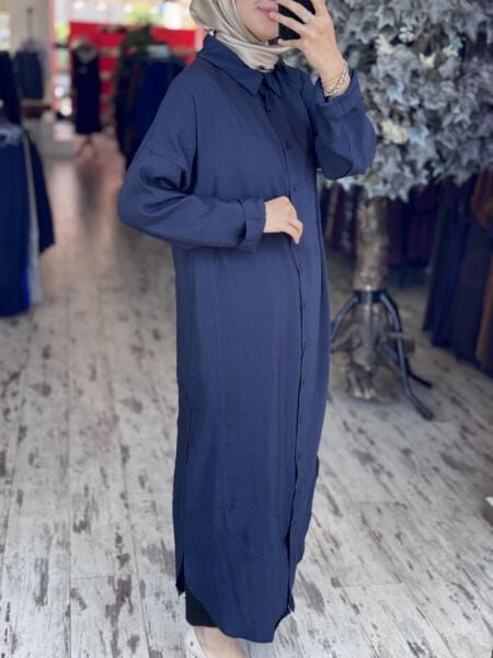 İnvee Tencel Gömlek Elbise 7010