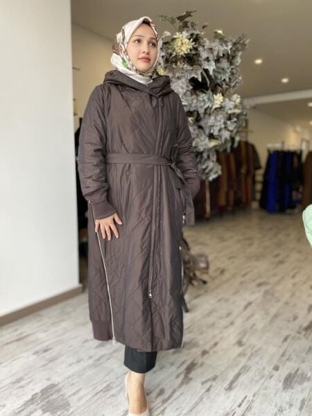 Misswhence Fermuar Detaylı Şişme Pardesü 36522