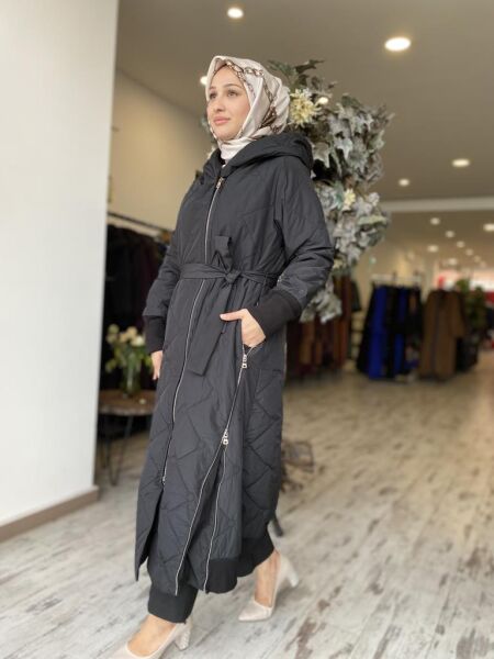 Misswhence Fermuar Detaylı Şişme Pardesü 36522