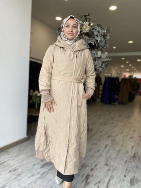 Misswhence Fermuar Detaylı Şişme Pardesü 36522