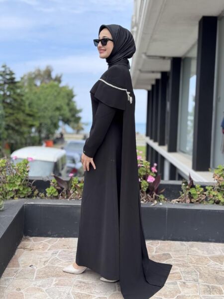 SENNA Vera Tesettür Abiye Dress SD2530012 SİYAH - 42