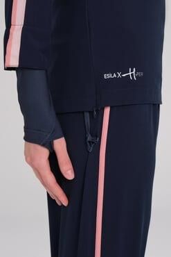 Haşema Esila H-Per Serisi 6 Parça Jileli Lacivert Tam Tesettür Mayo Takımı HSM3125 LACİVERT - XXL