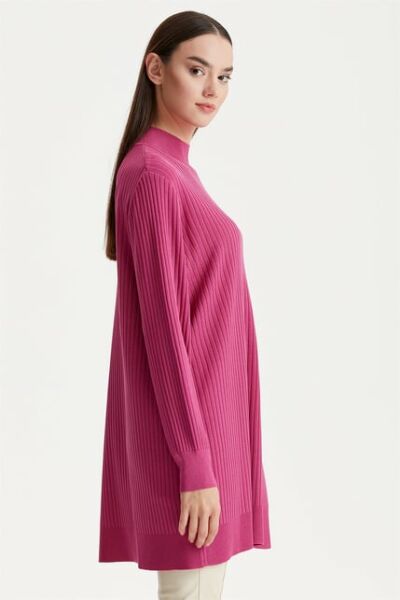 Tığ Triko Asimetrik Detaylı Rayon Tunik TNK21278