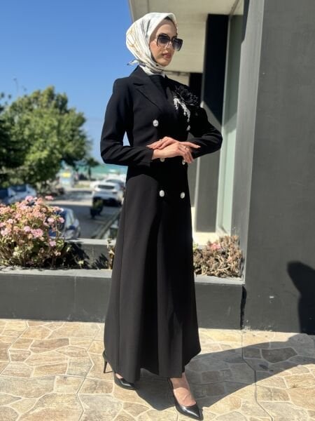 SENNA Rose Stone Dress Tesettür Abiye SD30080