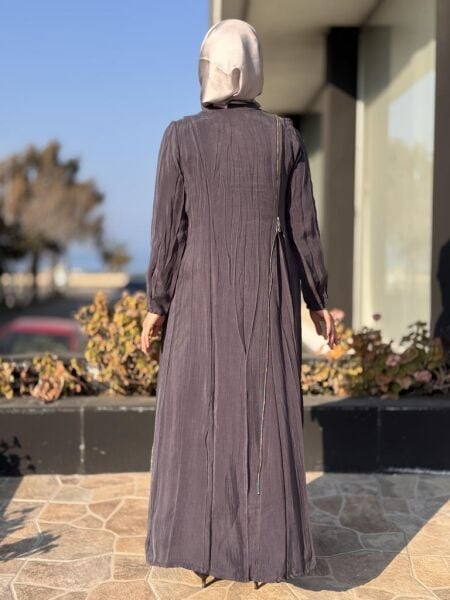 Misswhence Fermuarlı Cupra İpek Elbise 37830