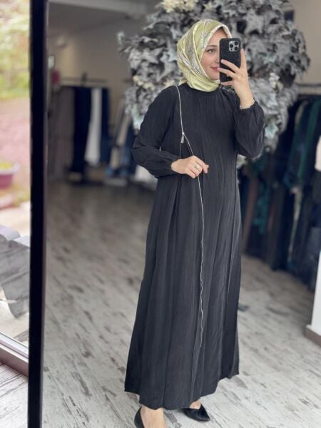 Misswhence Fermuarlı Cupra İpek Elbise 37830