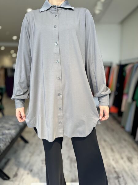 İnvee Modal Penye Gömlek 6926 GRİ - 1