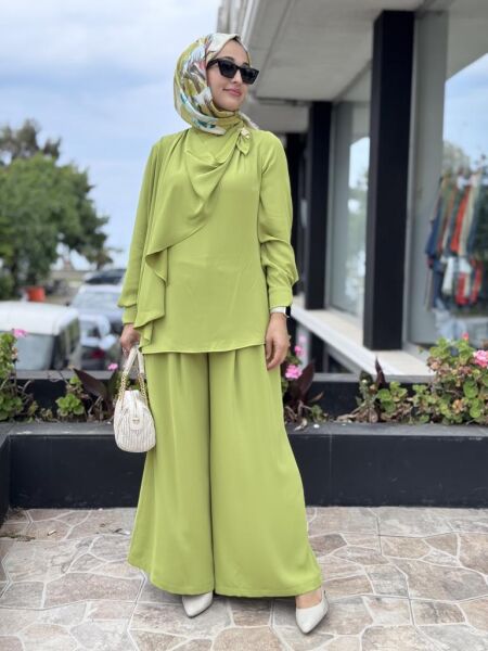 SENNA Lenora Gömlek Pantolon Takım SD2520016 MİMOZA - 36