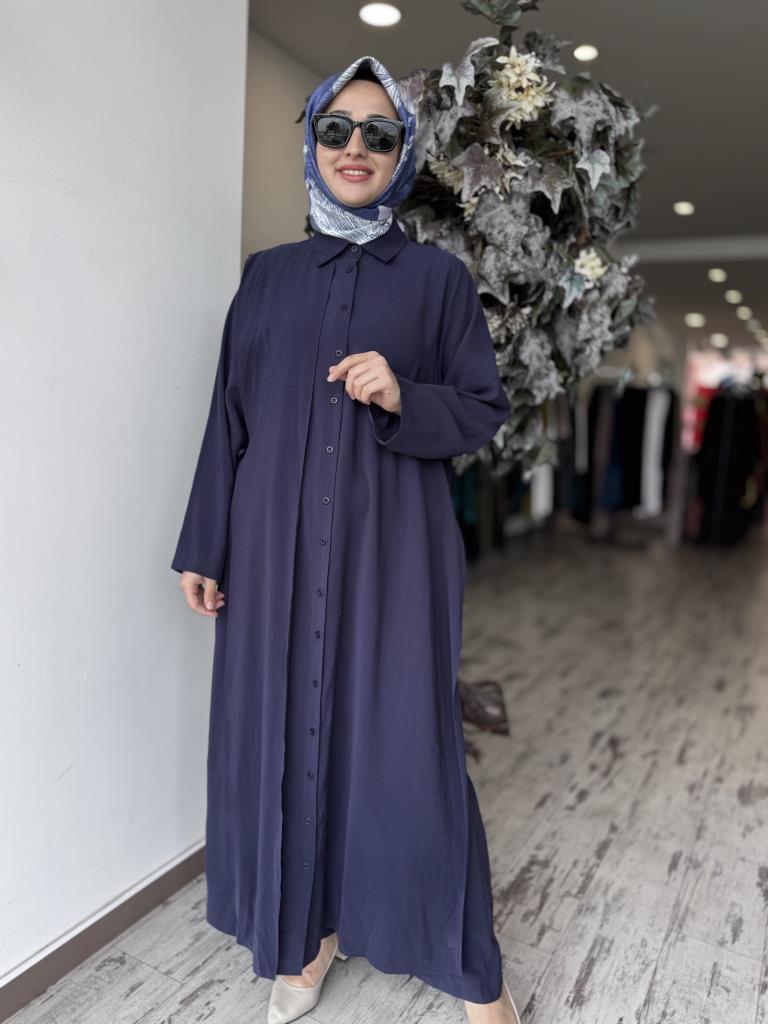 QooQ Store Azure Gömlek Pantolon Takım 25SS218 LACİVERT - 2