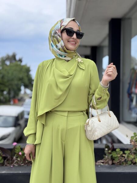 SENNA Lenora Gömlek Pantolon Takım SD2520016 MİMOZA - 38