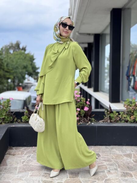 SENNA Lenora Gömlek Pantolon Takım SD2520016 MİMOZA - 40