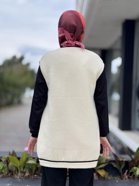 Tığ Triko Cep Detaylı Triko Yelek YLK22019