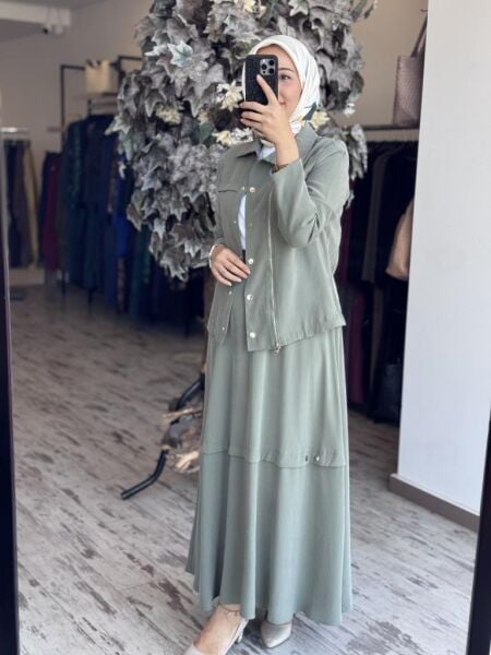 Almarwah Modal Ceket Etek Takım 202805