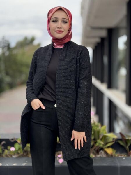 Tığ Triko Sim Detaylı Hırka HRK21686