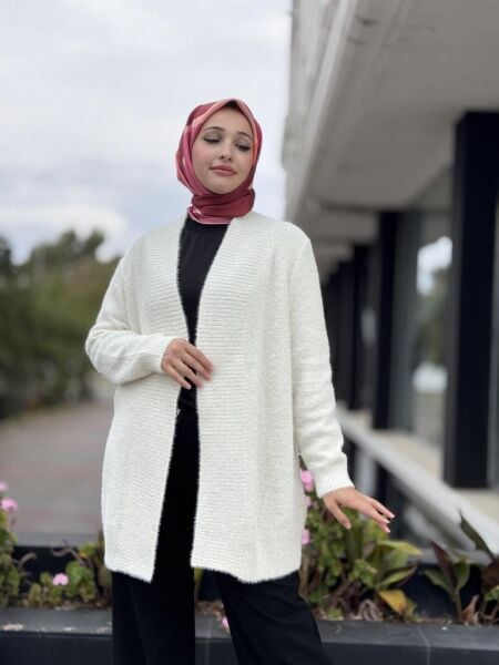 Tığ Triko Sim Detaylı Hırka HRK21686