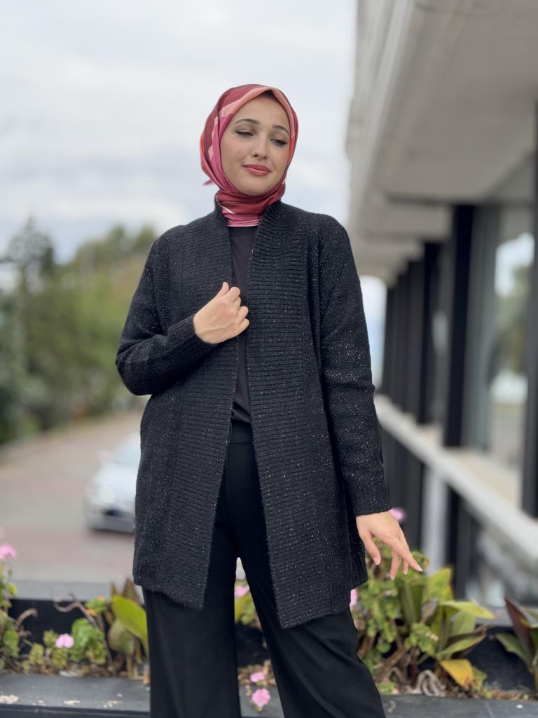 Tığ Triko Sim Detaylı Hırka HRK21686