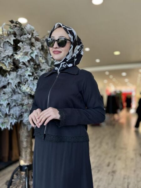 Almarwah Fermuar Ve Güpür Detaylı Ceket Etek Takım 202664