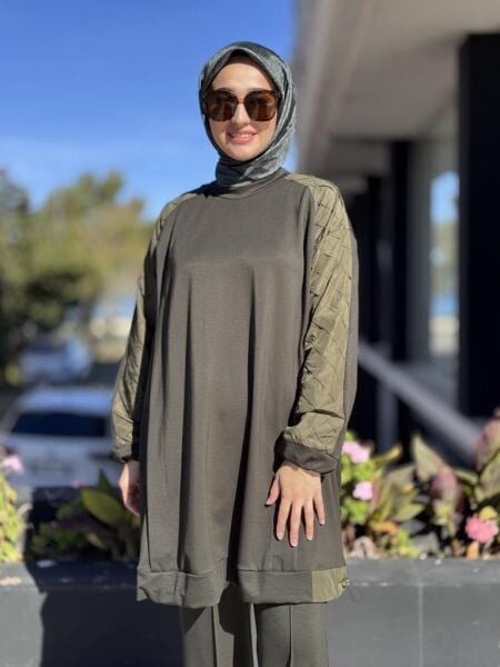 Misswhence Kolu Teknik Kumaş ve Dikiş Detaylı Tunik 38040