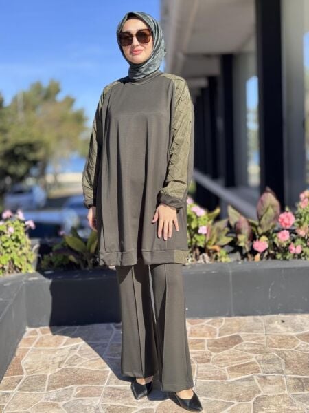 Misswhence Kolu Teknik Kumaş ve Dikiş Detaylı Tunik 38040