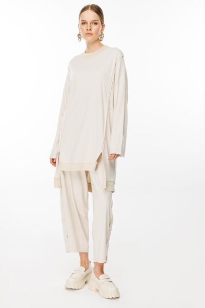 Ghisa Ribana Detaylı Tunik Pantolon Takım G4554 TAŞ - 2