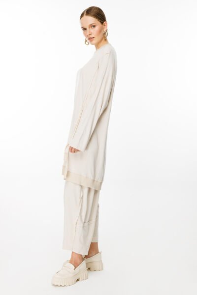 Ghisa Ribana Detaylı Tunik Pantolon Takım G4554 TAŞ - 2