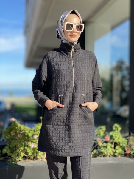 Qupra Kapitone Tunik Pantolon Takım QAV52034