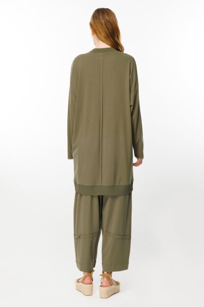 Ghisa Ribana Detaylı Tunik Pantolon Takım G4554 YEŞİL - 2